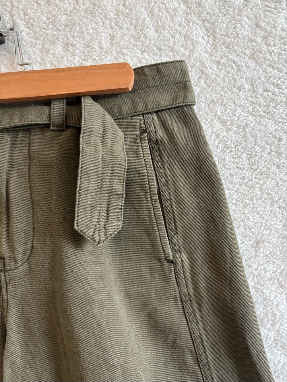 Alex Mill 9th Street Pant Military Olive 100% Cotton Slight Barrel Leg Size 4 - Picture 2 of 11